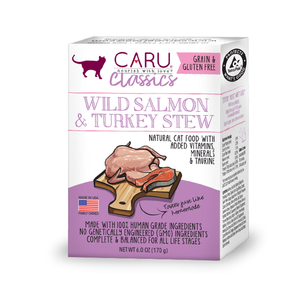Caru Classics Cat Salmon & Turkey Stew  5.5oz