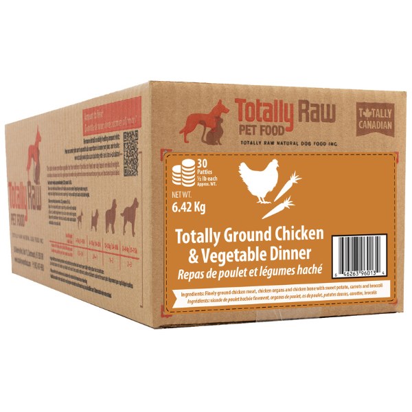 Totally Raw Totally Ground Chicken & Vegetable Patty 14.10lb