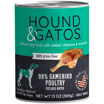 Hound & Gatos Dog 98% Gamebird Poultry 13oz