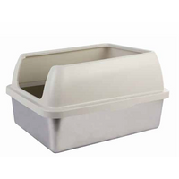 All For Paws Stainless Steel Enclosed Litter Box