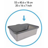 All For Paws Stainless Steel Enclosed Litter Box