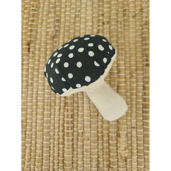Dreamcat Mushroom  Black  & White Catnip Toy