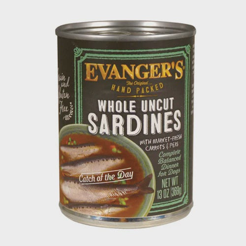 Evanger's Dog Whole Uncut Sardines 13oz
