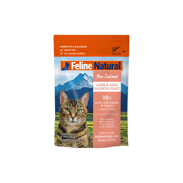 Feline Natural Pouch Lamb & King Salmon 85g