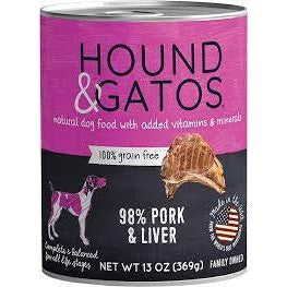 Hound & Gatos Dog 98% Pork & Pork Liver 13oz