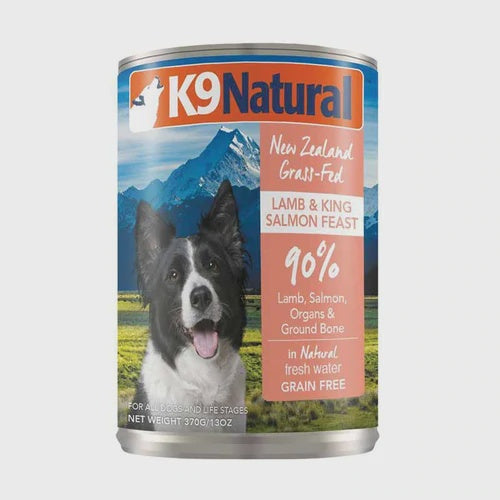 K9 Natural Can Lamb & King Salmon Feast 370g