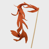 Karma Cat Toy Felted Wool Teaser Wand 14"/ Feathery Leaves