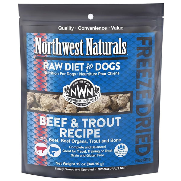 Northwest Naturals Dog Freeze-Dried Beef & Trout 12oz