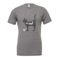 *PRE-ORDER ONLY* Metro Pet Market Unisex Typography Shirt - Cat Athletic Heather Grey