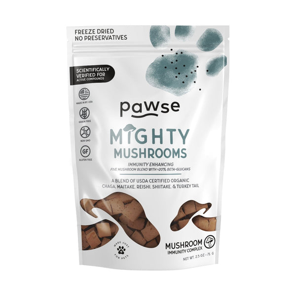 Pawse Mighty Mushrooms - Immune Boosting Mushrooms for Dogs and Cats