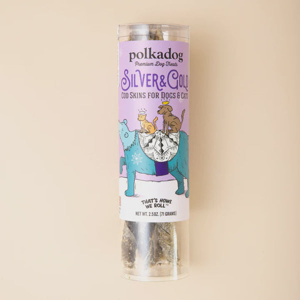 Polkadog Holiday Tube: Silver & Gold 2.5oz