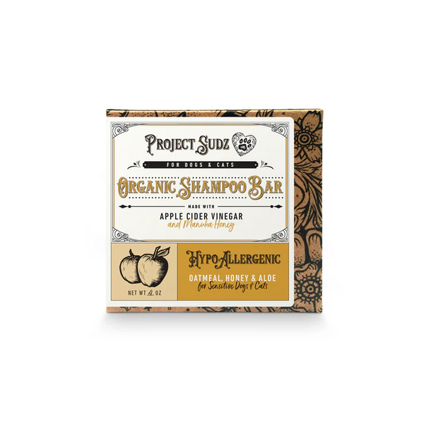 Project Sudz Shampoo Bar for Dogs & Cats - Hypoallergenic w/ Oatmeal & Honey 113g