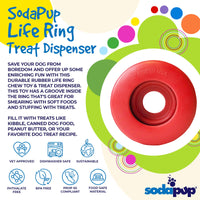 SodaPup Treat Dispenser and Chew Toy Life Ring