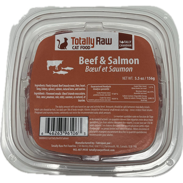 Totally Raw Cat Beef & Salmon 5.5oz