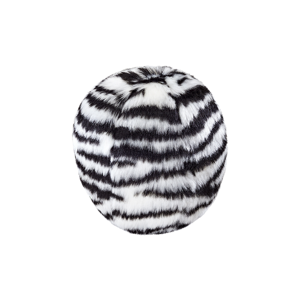 Fluff & Tuff Squeakerless Zebra Ball