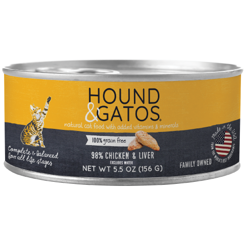 Hound & Gatos Cat 98% Chicken & Liver Chicken 5.5oz