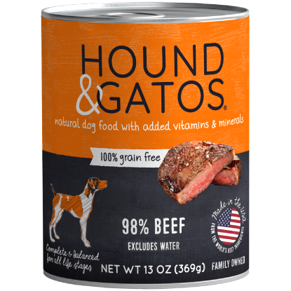 Hound & Gatos Dog 98% Beef 13oz