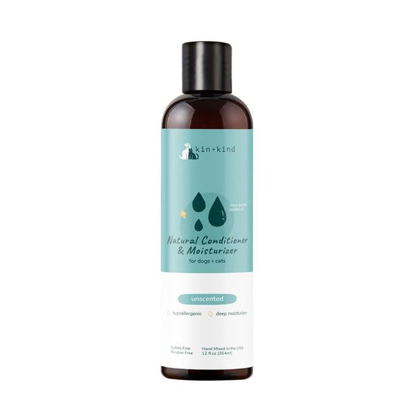 Kin+Kind Moisturizing Conditioner for Dogs & Cats (Unscented) 12oz