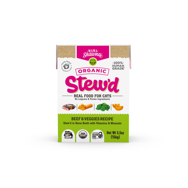Mama Shawna's Stew'd Cat Beef & Veggies 5.5oz