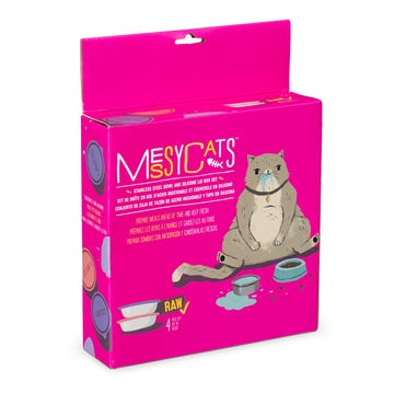 Messy Cats 4pc Bowl and Cover Set