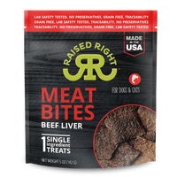 Raised Right Meat Bites Beef Liver 5oz