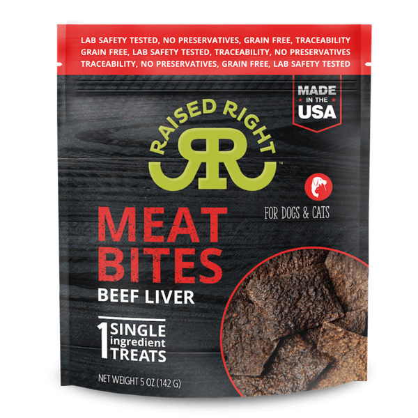 Raised Right Meat Bites Beef Liver 5oz