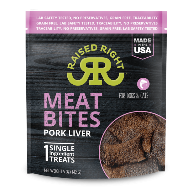 Raised Right Meat Bites Pork Liver 5oz