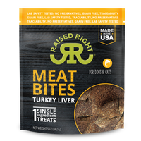 Raised Right Meat Bites Turkey Liver 5oz