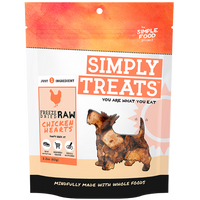 Simply Treats Dog Chicken Hearts  2.2oz