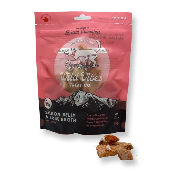 Wild Vibes Freeze-dried Salmon Belly & Bone Broth 75g